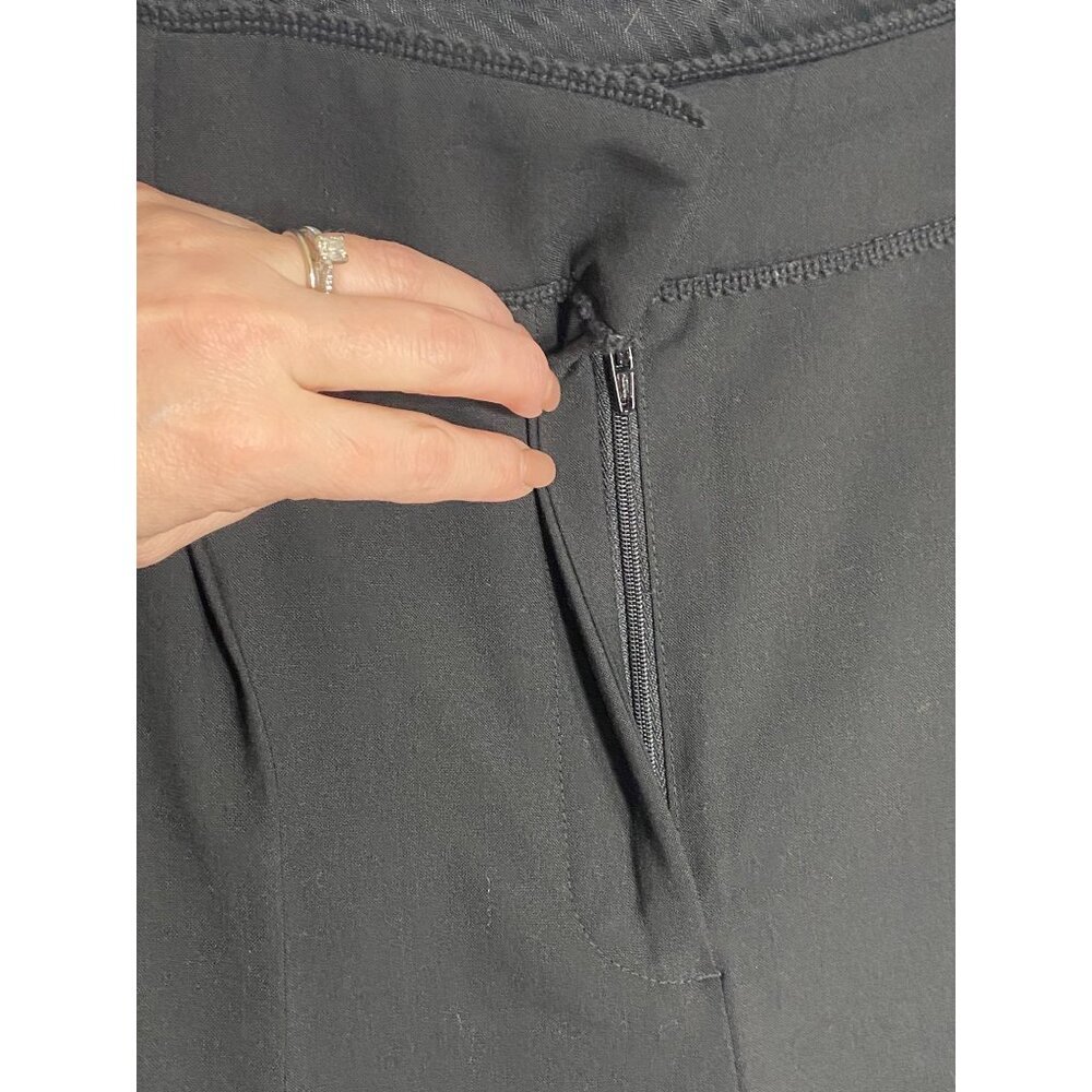 NWT J. Crew Crochet-Trimmed Pleated Black Trouser Pants-sz 14 - Picture 7 of 11